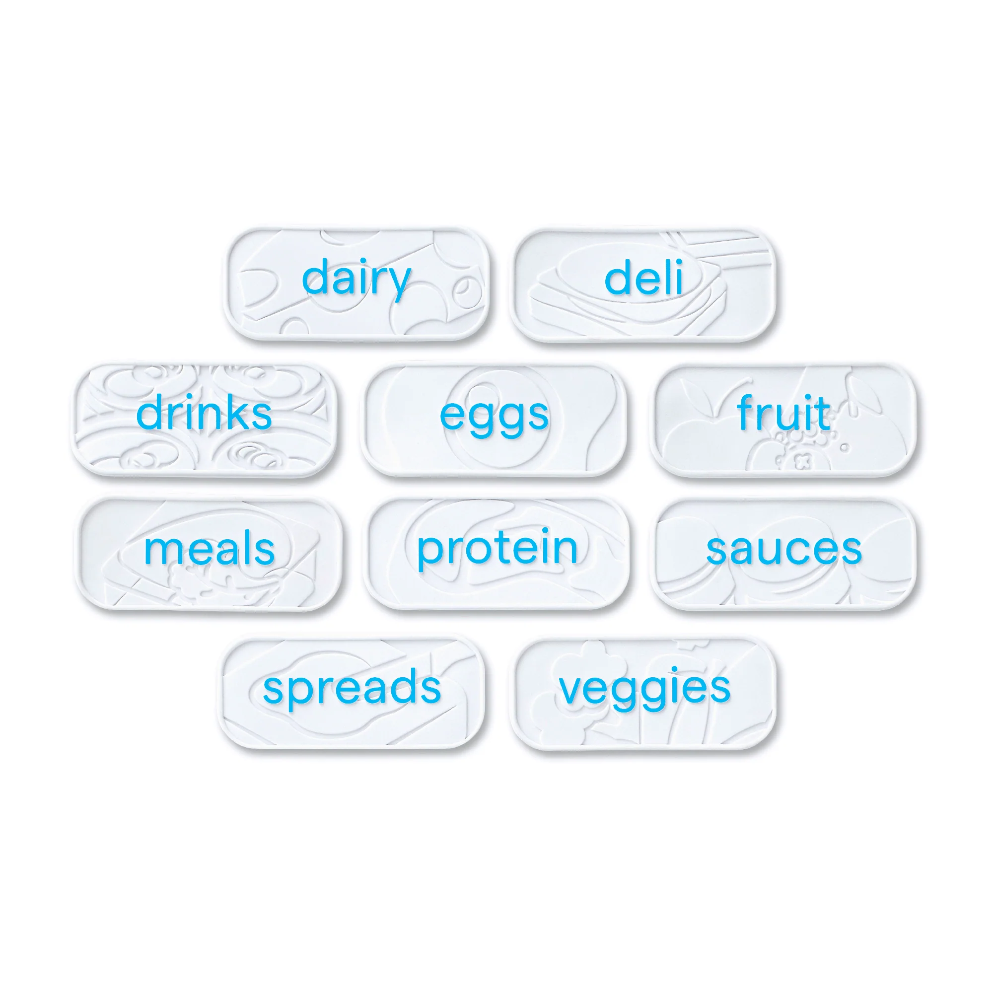 3D Fridge Labels, 10-Piece Set