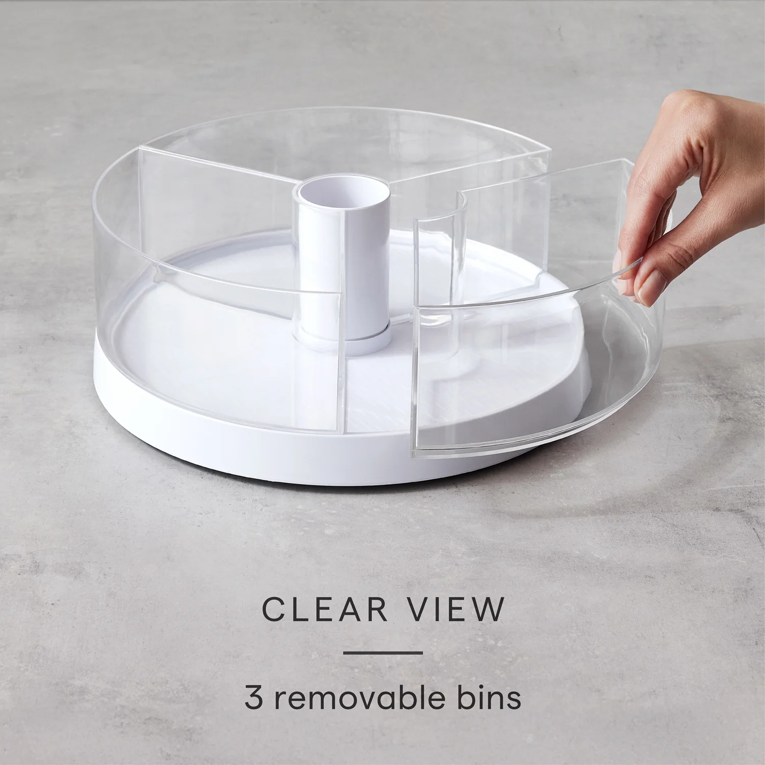 Turntable with 3 Bins